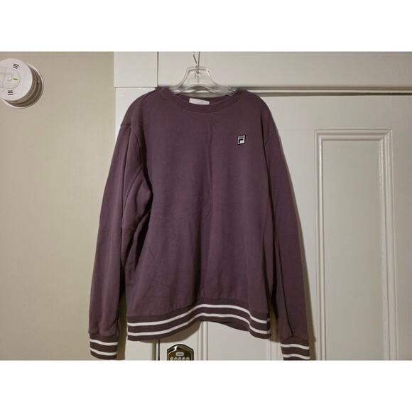 Fila Sweatshirt Womens Size XXL French Terry Elastic Hem Stretch Purple - Picture 1 of 9